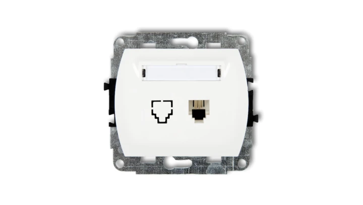 TREND Gniazda telefoniczne pojedyncze 1xRJ11, 4-stykowy biały GT-1