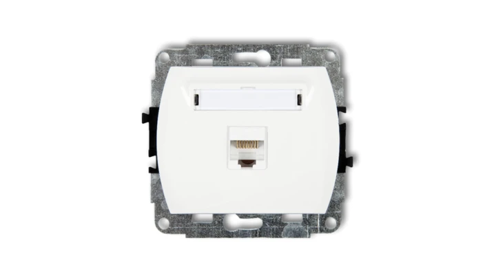 TREND Gniazda komputerowe pojedyncze 1xRJ45, kat. 5e, ekranowane, 8-stykowy biały GK-1e