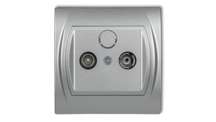 LOGO Gniazdo antenowe RTV końcowe 2dB srebrny metalik 7LG2K