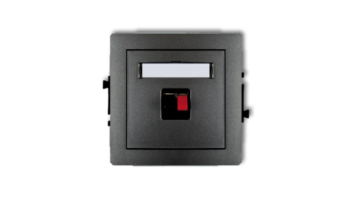 DECO Gniazdo głośnikowe pojedyncze grafitowy 11DGG-1