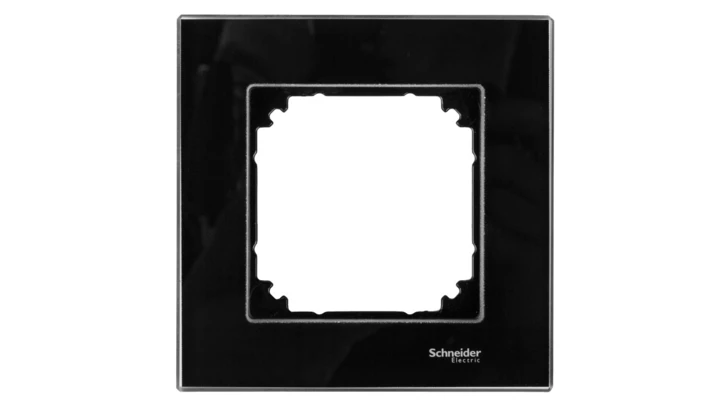 Merten M-Elegance Ramka pojedyncza szklana onyks czarny MTN404103