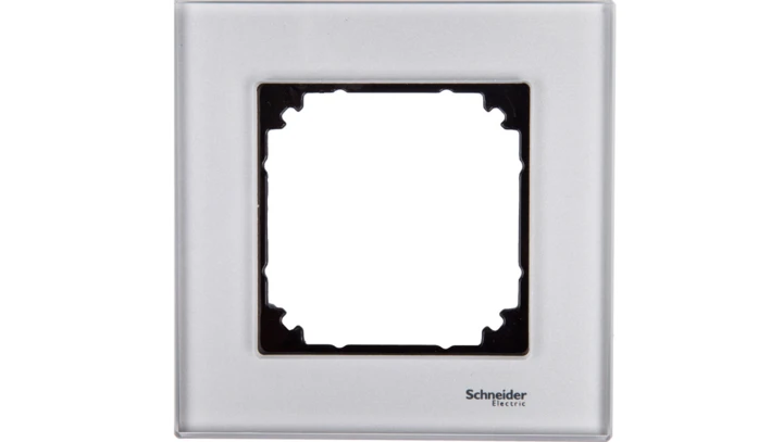 Merten M-Elegance Ramka pojedyncza szklana diamentowy srebrny MTN4010-3260