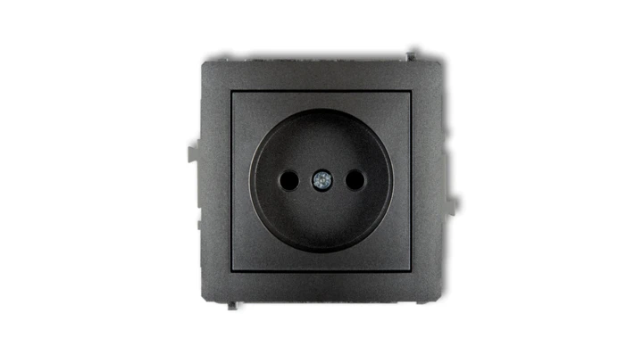 DECO Gniazdo pojedyncze b/u grafitowy 11DGP-1p