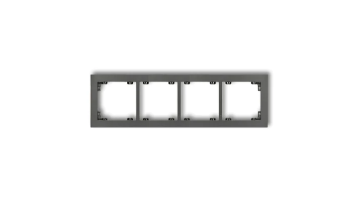 DECO Ramka poczwórna grafitowy 11DR-4