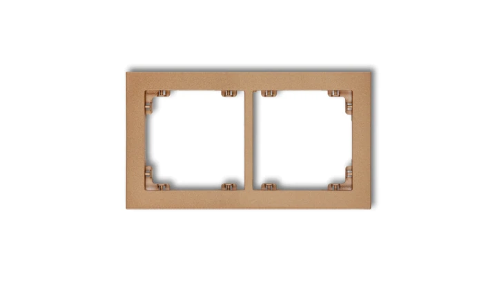 DECO Ramka podwójna złoty metalik 8DR-2