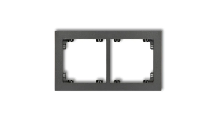 DECO Ramka podwójna grafitowy 11DR-2