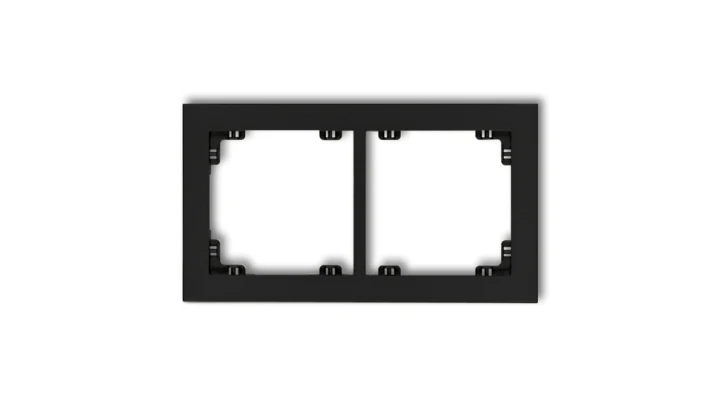 DECO Ramka podwójna czarny mat 12DR-2