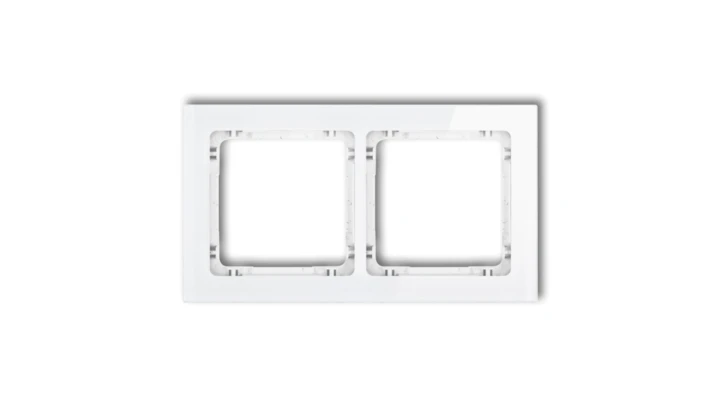 DECO Ramka podwójna - efekt szkła (ramka: biała spód: biały) biały 0-0-DRS-2