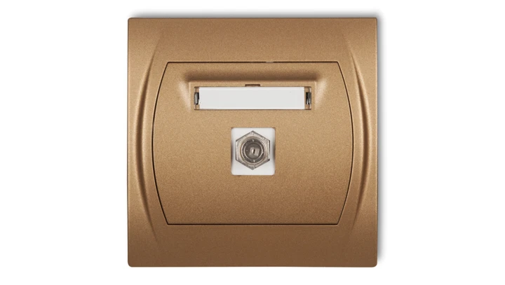 LOGO Gniazdo antenowe pojedyncze typu F (SAT) złoty metalik 8LGF-1