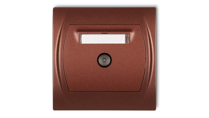 LOGO Gniazdo antenowe TV pojedyncze brĄzowy metalik 9LGTV-1