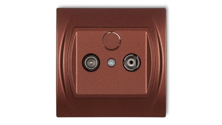 LOGO Gniazdo antenowe RTV końcowe 2dB brązowy metalik 9LG2K