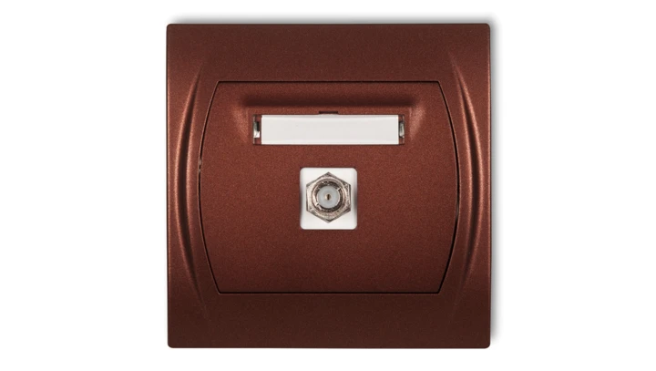 LOGO Gniazdo antenowe pojedyncze typu F (SAT) brĄzowy metalik 9LGF-1