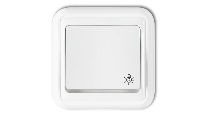 LIZA Przycisk /światło/ podświetlany biały WPT-5L