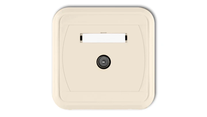 LIZA Gniazdo antenowe pojedyncze TV beżowy 1GTV-1L