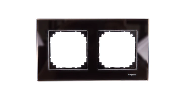 Merten M-Elegance Ramka podwójna szklana onyks czarny MTN404203