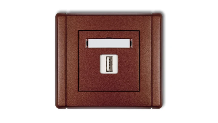 FLEXI Gniazdo pojedyncze USB-AA 3.0 brązowy metalik 9FGUSB-5