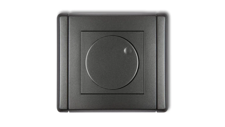 FLEXI Elektroniczny regulator oświetlenia przyciskowo-obrotowy do lamp LED grafitowy 11FRO-2