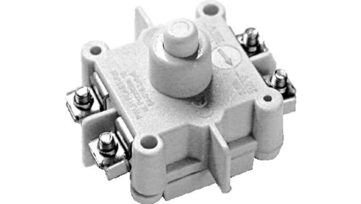 Wyłącznik do zabudowy, dwupozycyjny, dwutorowy 16A 250V WA-2/250V/16A