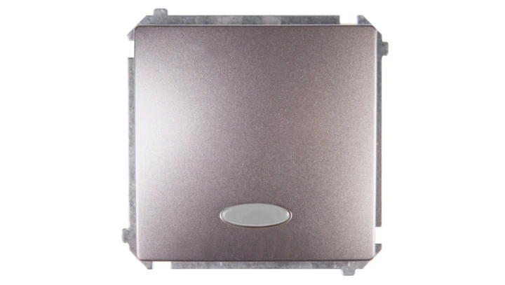 Simon Basic Łącznik jednobiegunowy z podświetleniem, szybkozłącza, stal inox BMW1L.01/21