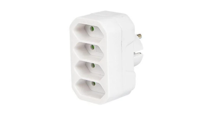 Rozgałęźnik wtyczkowy 4-gniazda b/u Euro R-4