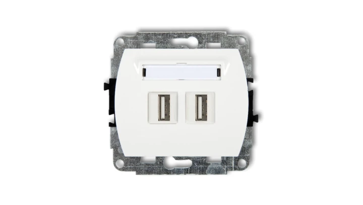 TREND Gniazdo podwójne 2xUSB-AA 3.0 biały GUSB-6