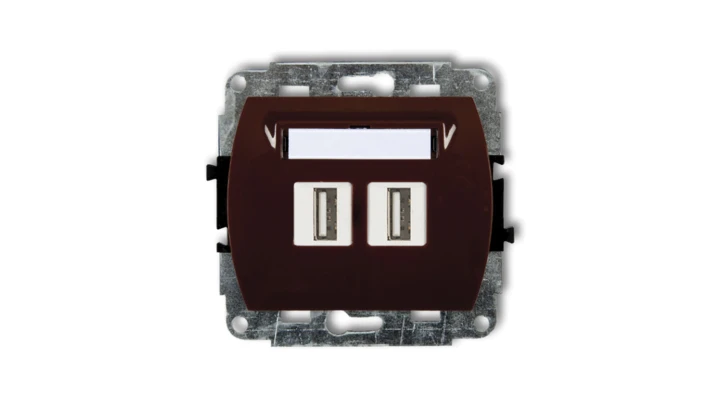 TREND Gniazdo podwójne 2xUSB-AA 3.0 brązowy 4GUSB-6