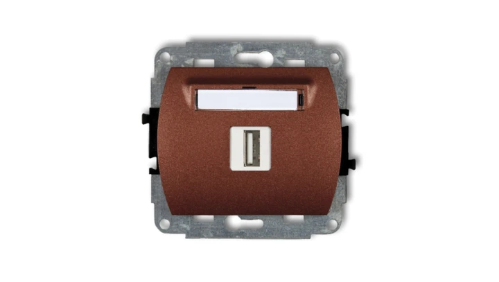 TREND Gniazdo pojedyncze USB-AA 3.0 brązowy metalik 9GUSB-5