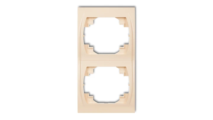 LOGO Ramka pionowa podwójna beżowy 1LRV-2