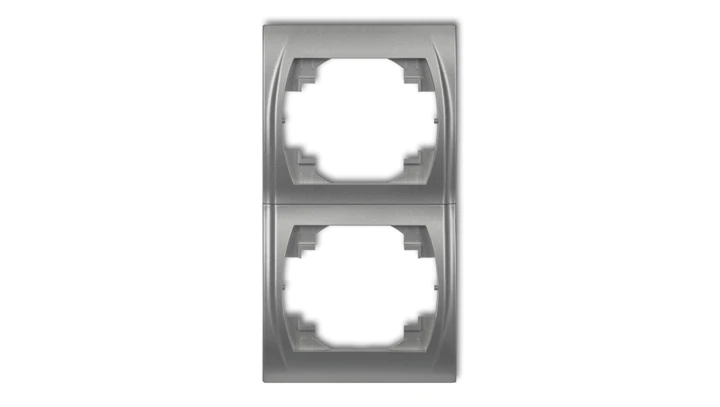 LOGO Ramka pionowa podwójna srebrny metalik 7LRV-2