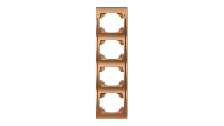 LOGO Ramka pionowa poczwórna złoty metalik 8LRV-4