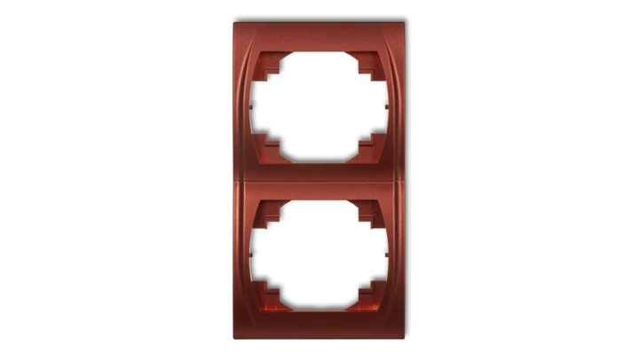 LOGO Ramka pionowa podwójna brązowy metalik 9LRV-2