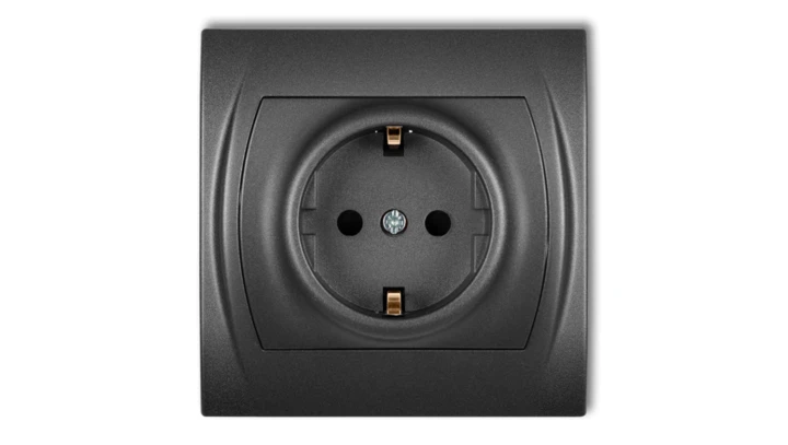 LOGO Gniazdo pojedyncze z/u SCHUKO grafitowy 11LGP-1sp