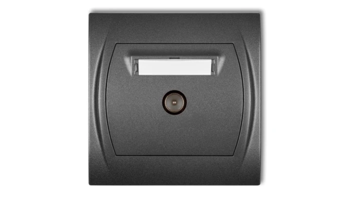 LOGO Gniazdo antenowe TV pojedyncze grafitowy 11LGTV-1