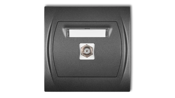 LOGO Gniazdo antenowe pojedyncze typu F (SAT) grafitowy 11LGF-1