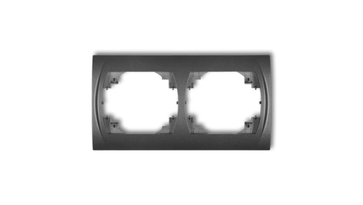 LOGO Ramka pozioma podwójna grafitowy 11LRH-2