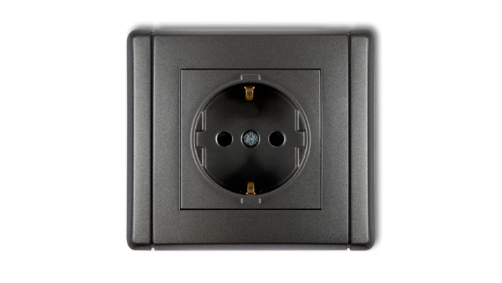 FLEXI Gniazdo pojedyncze z/u SCHUKO grafitowy 11FGP-1sp