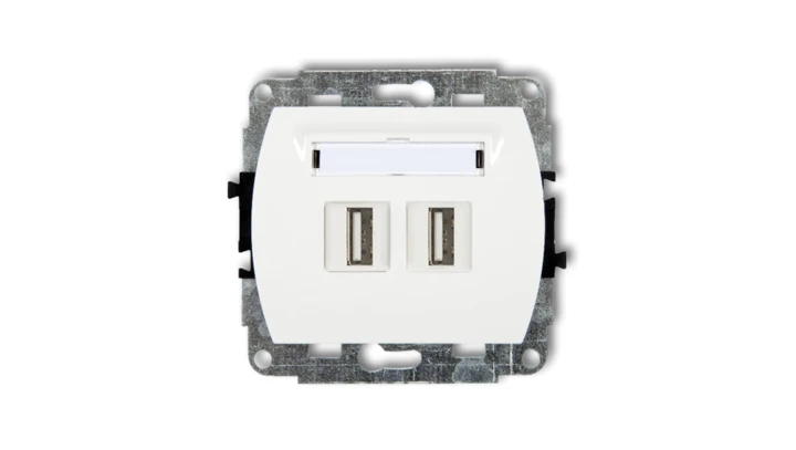 TREND Gniazdo podwójne 2xUSB-AA biały GUSB-2
