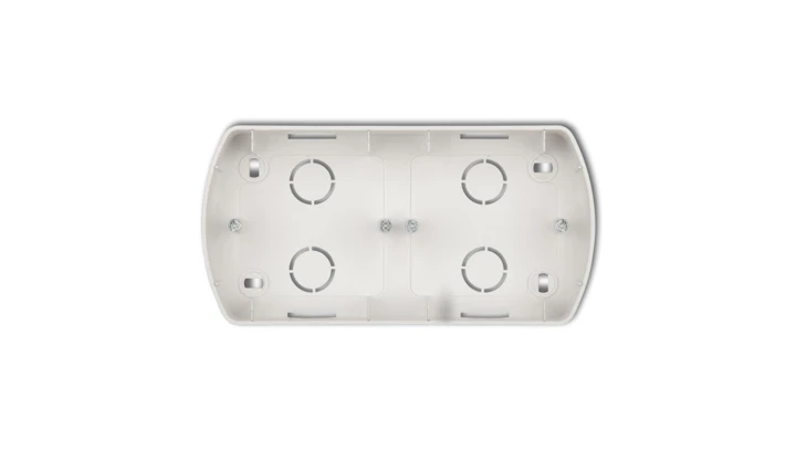 TREND Puszka montażowa pozioma podwójna biały PTH-2