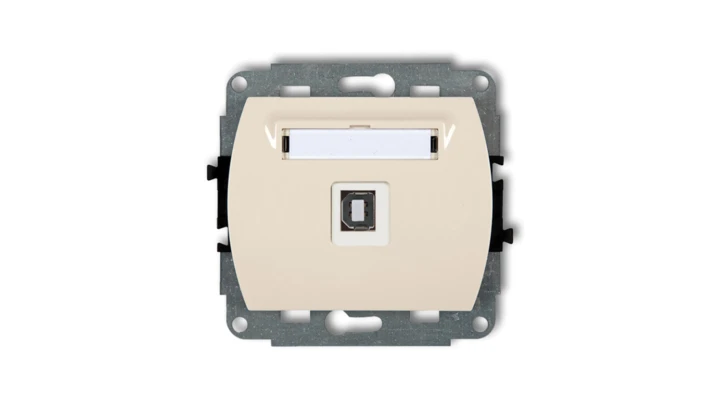 TREND Gniazdo pojedyncze USB-AB beżowy 1GUSB-3