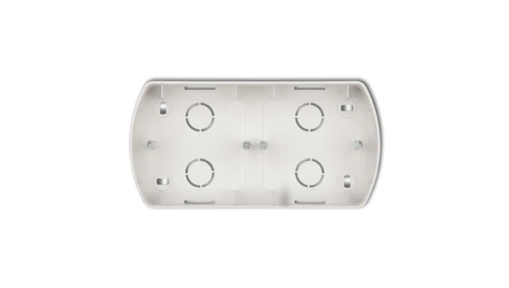 TREND Puszka montażowa pozioma podwójna srebrny 5PTH-2