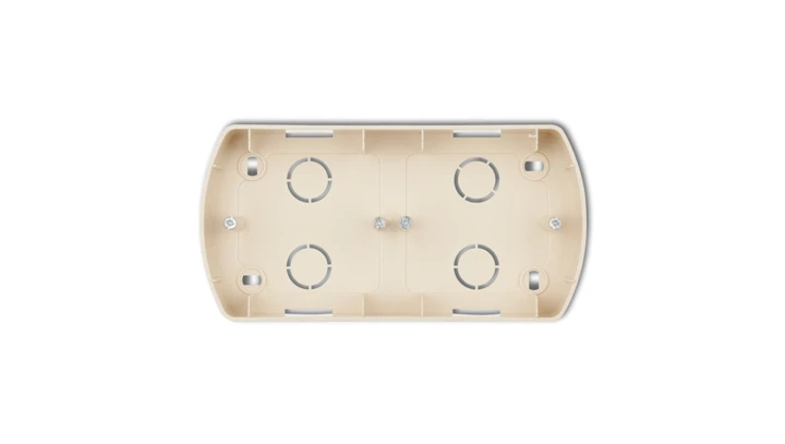 TREND Puszka montażowa pozioma podwójna złoty 6PTH-2