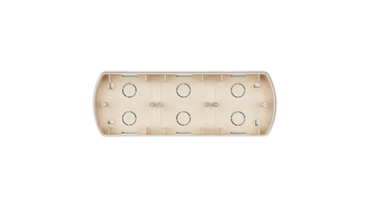 TREND Puszka montażowa pozioma potrójna złoty 6PTH-3