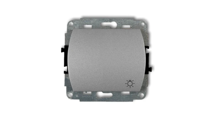 TREND Przycisk /światło/ podświetlany srebrny metalik 7WP-5L
