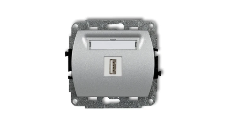 TREND Gniazdo pojedyncze USB-AA srebrny metalik 7GUSB-1