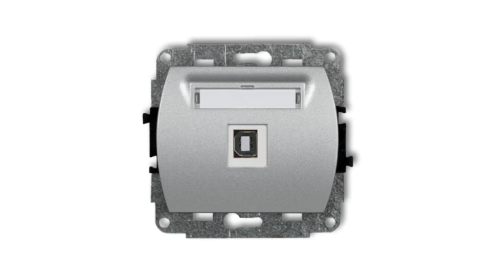 TREND Gniazdo pojedyncze USB-AB srebrny metalik 7GUSB-3