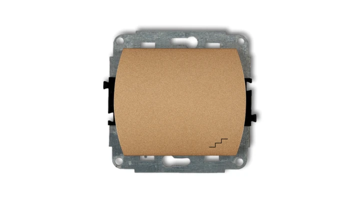 TREND Łącznik schodowy podświetlany złoty metalik 8WP-3L