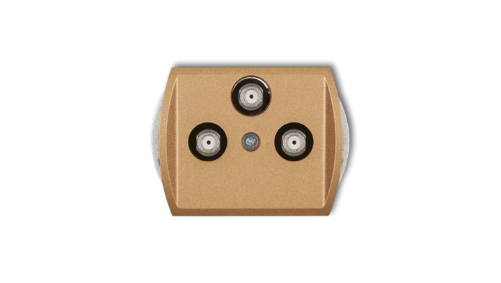 TREND Gniazdo multimedialne 3F DATA (UPC) złoty metalik 8GMU