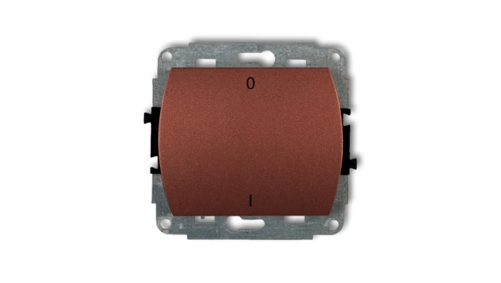 TREND Łącznik dwubiegunowy podświetlany brązowy metalik 9WP-9L