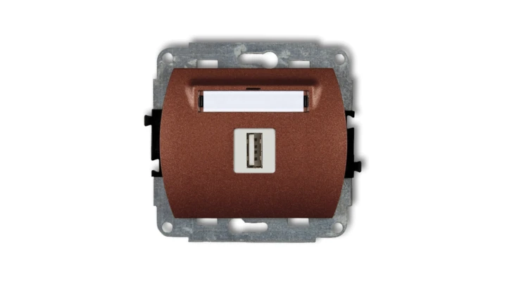 TREND Gniazdo pojedyncze USB-AA brĄzowy metalik 9GUSB-1