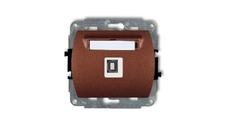 TREND Gniazdo pojedyncze USB-AB brĄzowy metalik 9GUSB-3